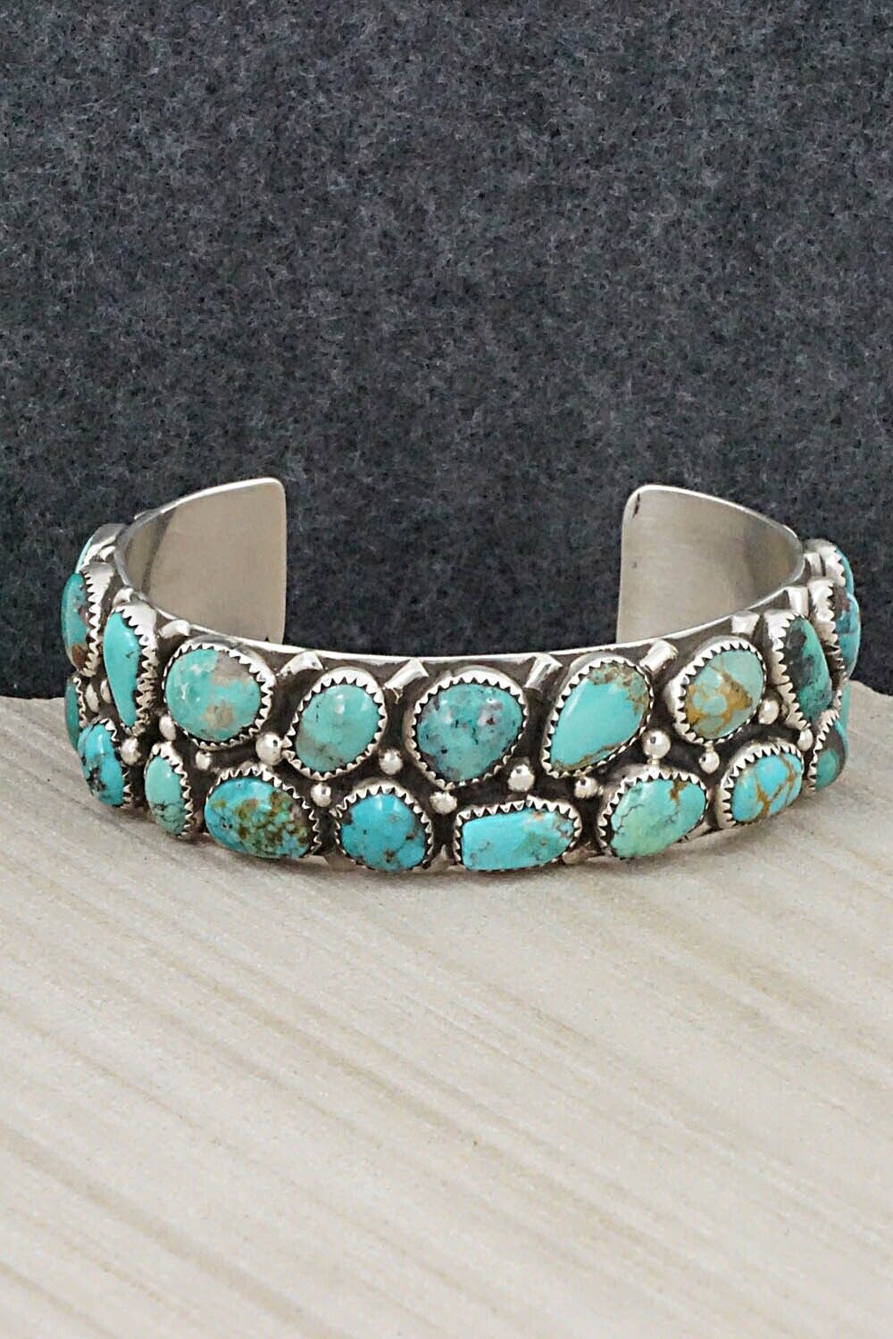 Turquoise & Sterling Silver Bracelet - Priscilla Reeder