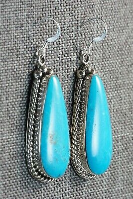 Turquoise and Sterling Silver Earrings - Brandon Belin