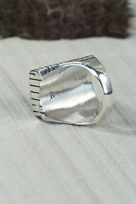 Navajo Turquoise and Sterling Silver Ring - Ray Jack - Size 9.75