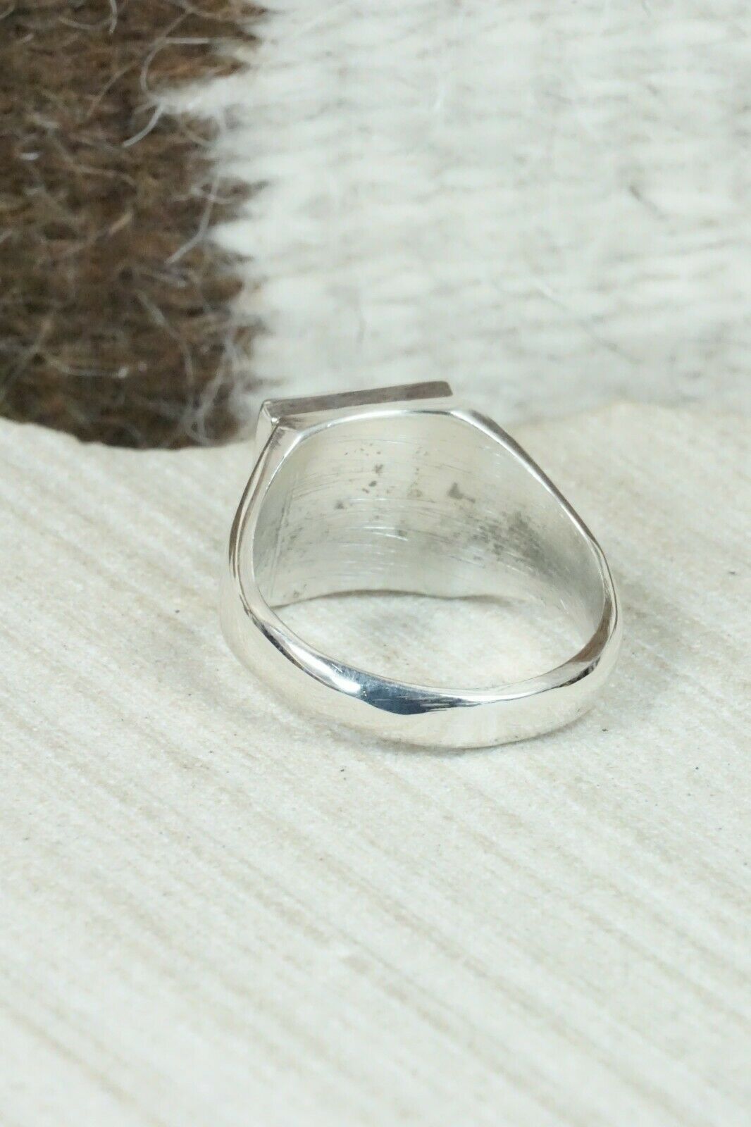Multi Stone & Sterling Silver Ring - Herbert Kallestewa - Size 9.75