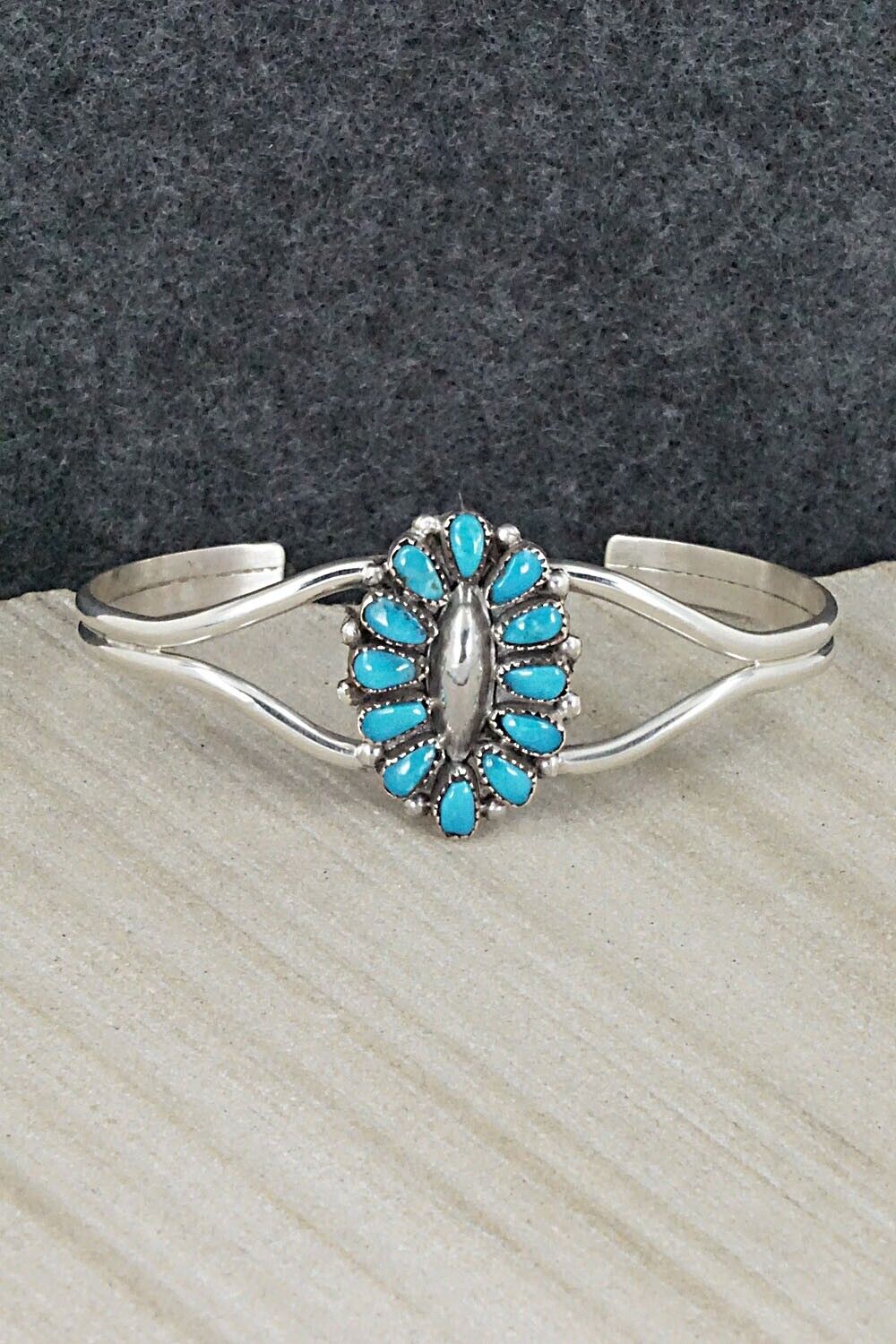 Turquoise & Sterling Silver Bracelet - MaryAnn Chavez
