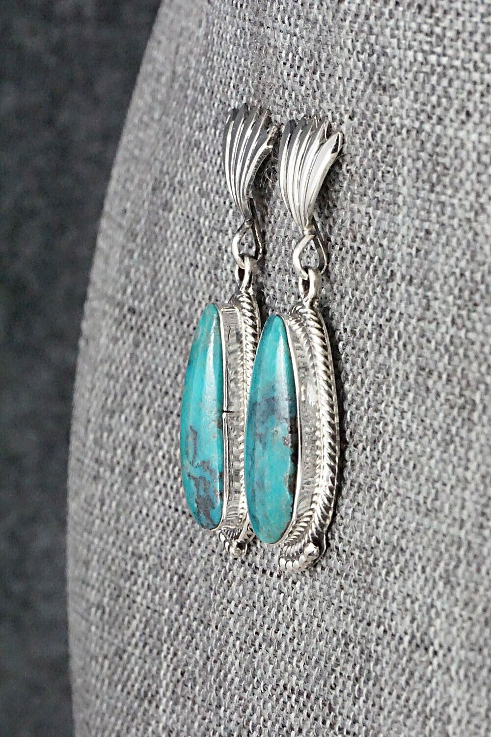 Turquoise and Sterling Silver Earrings - Sharon McCarthy