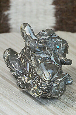 Buffalo Zuni Fetish Carving - Wilfred Cheama