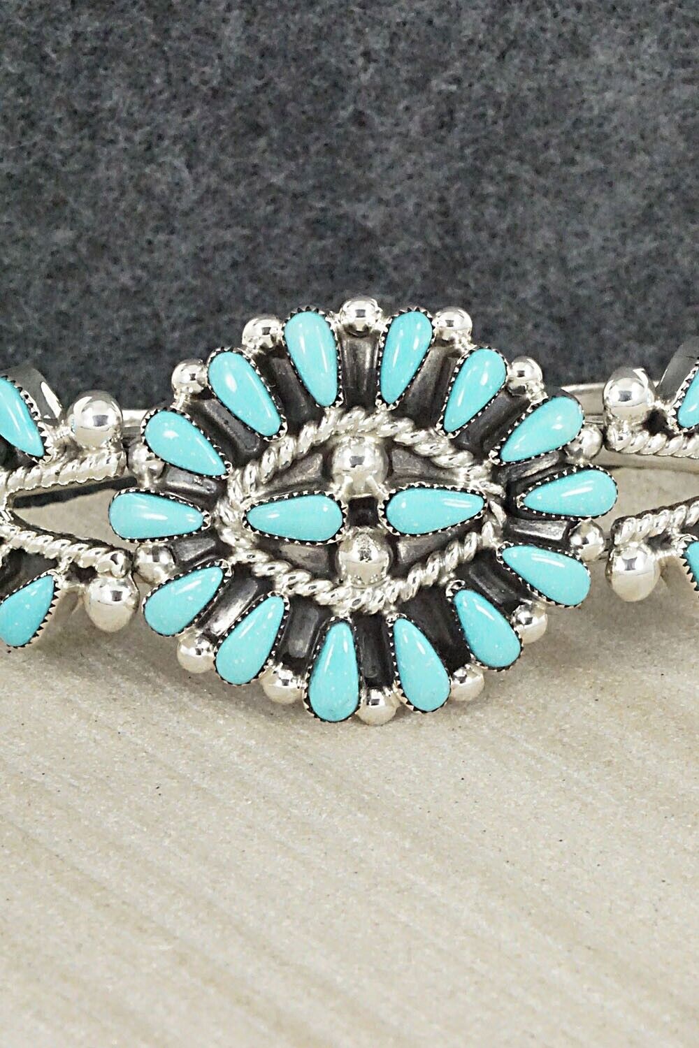 Turquoise & Sterling Silver Bracelet - Delbert Booqua