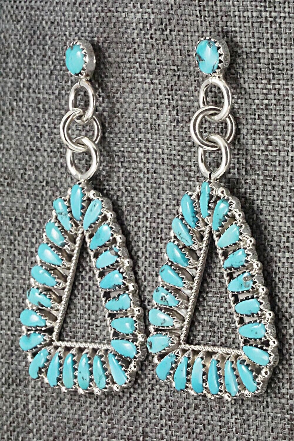 Turquoise & Sterling Silver Earrings - Sarphine Wilson