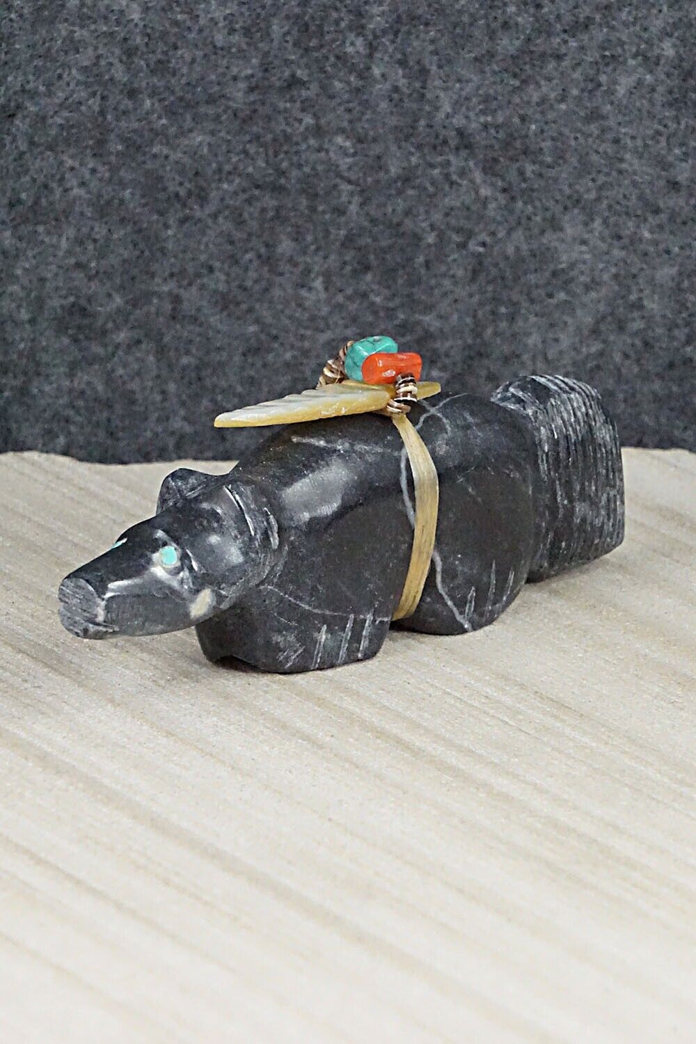 Wolf Zuni Fetish Carving - Peter Gasper