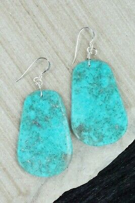 Turquoise & Sterling Silver Earrings - Lupe Lovato