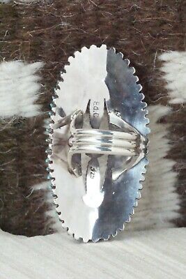 Turquoise & Sterling Silver Ring - Edmund Cooeyate - Size 7.25