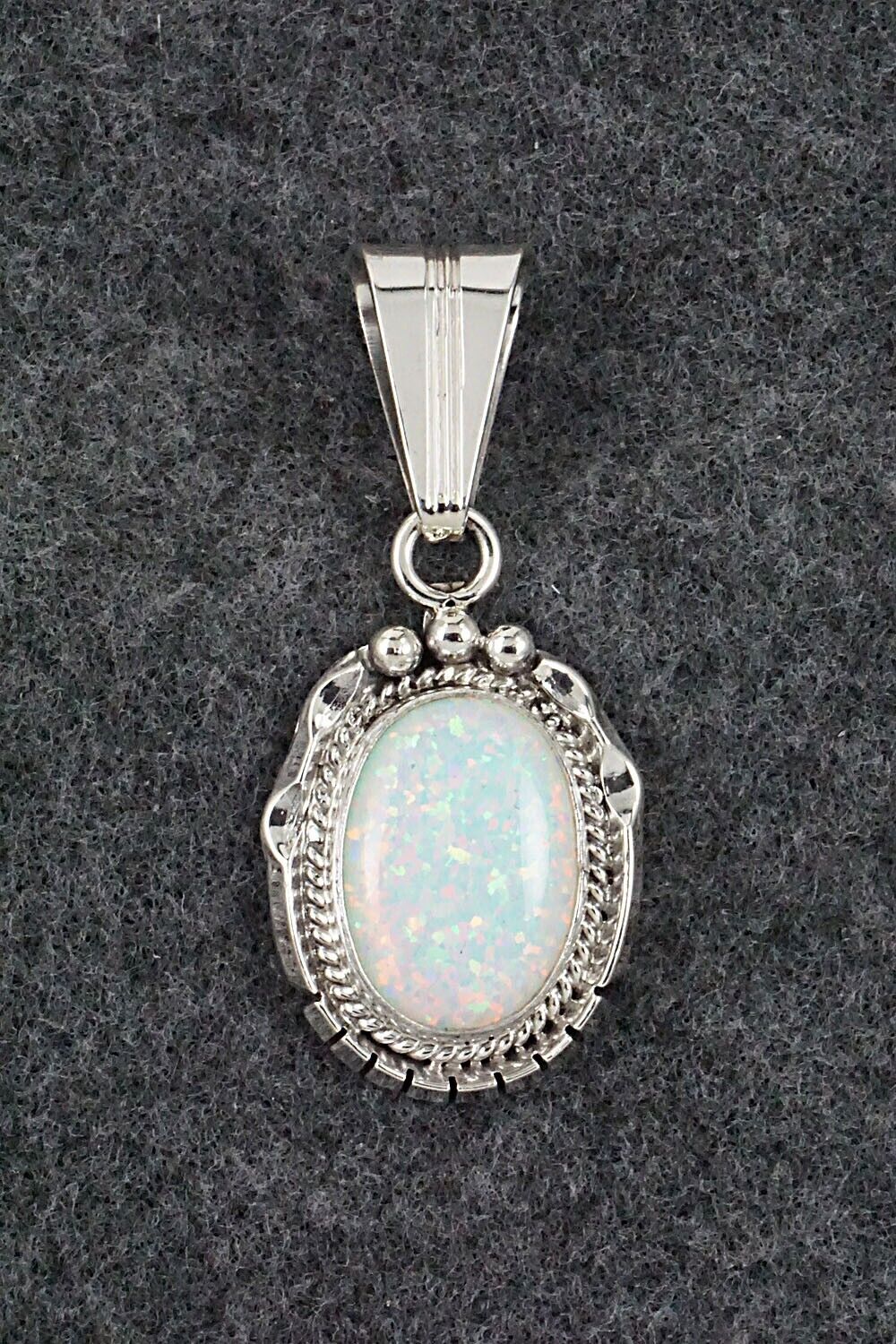 Opalite & Sterling Silver Pendant - Samuel Yellowhair