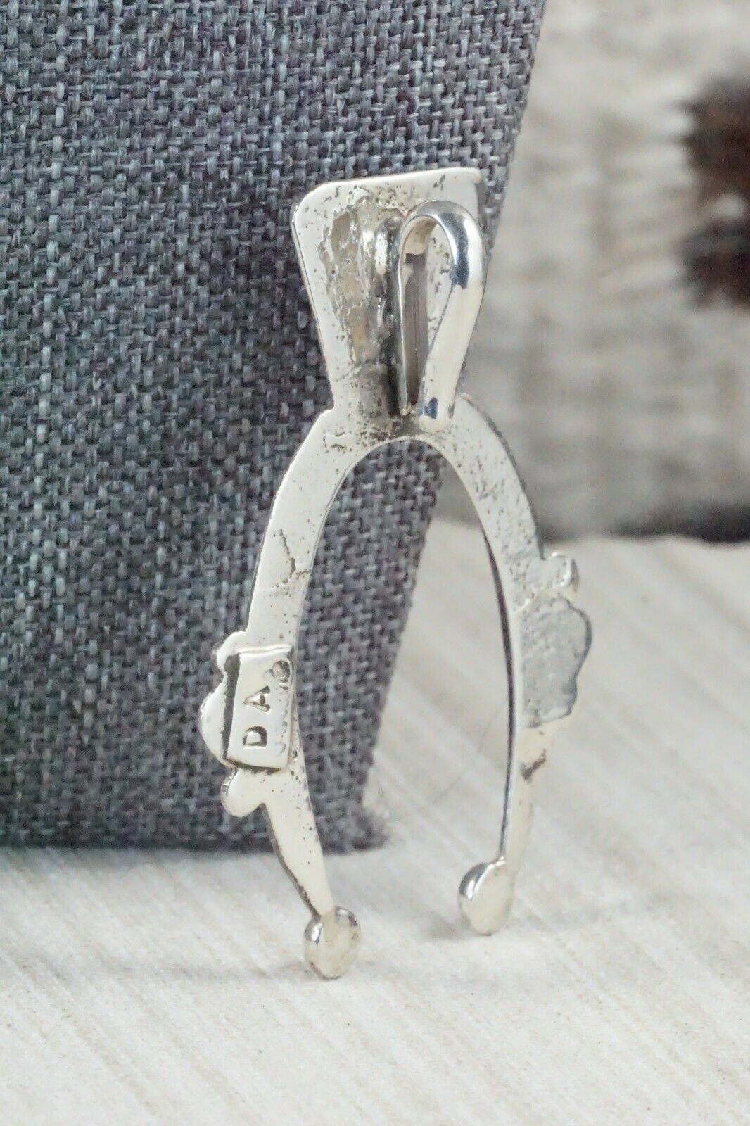Coral and Sterling Silver Naja Pendant - Delbert Arviso