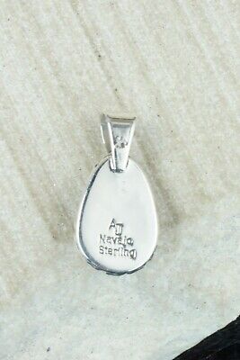 White Buffalo & Sterling Silver Pendant - Alvin Joe