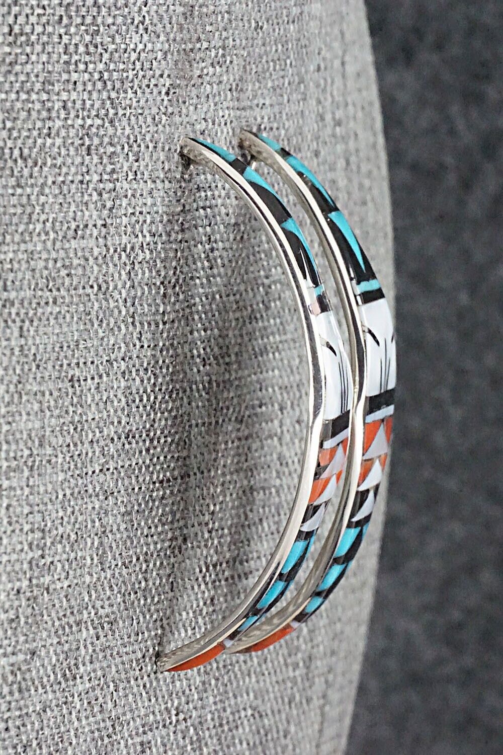 Multi Stone & Sterling Silver Earrings - Leif Esalio
