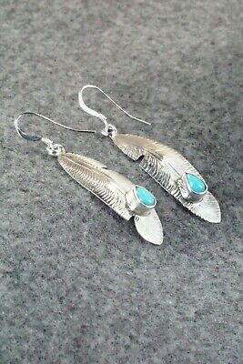 Turquoise & Sterling Silver Earrings - Genevieve Frank