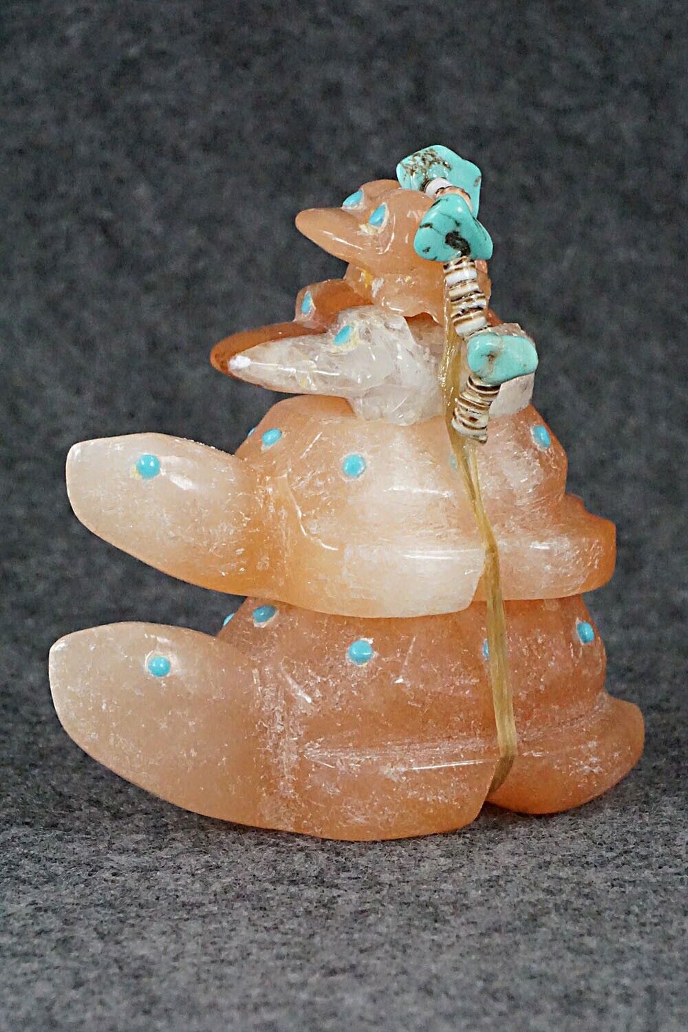 Turtle & Frog Zuni Fetish Carving - Ed Lementino