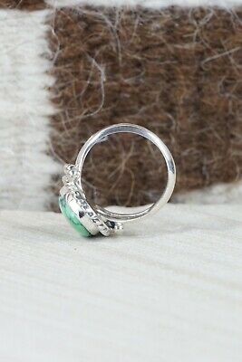 Navajo Turquoise & Sterling Silver Ring - Genevieve Frank - Size 6.25