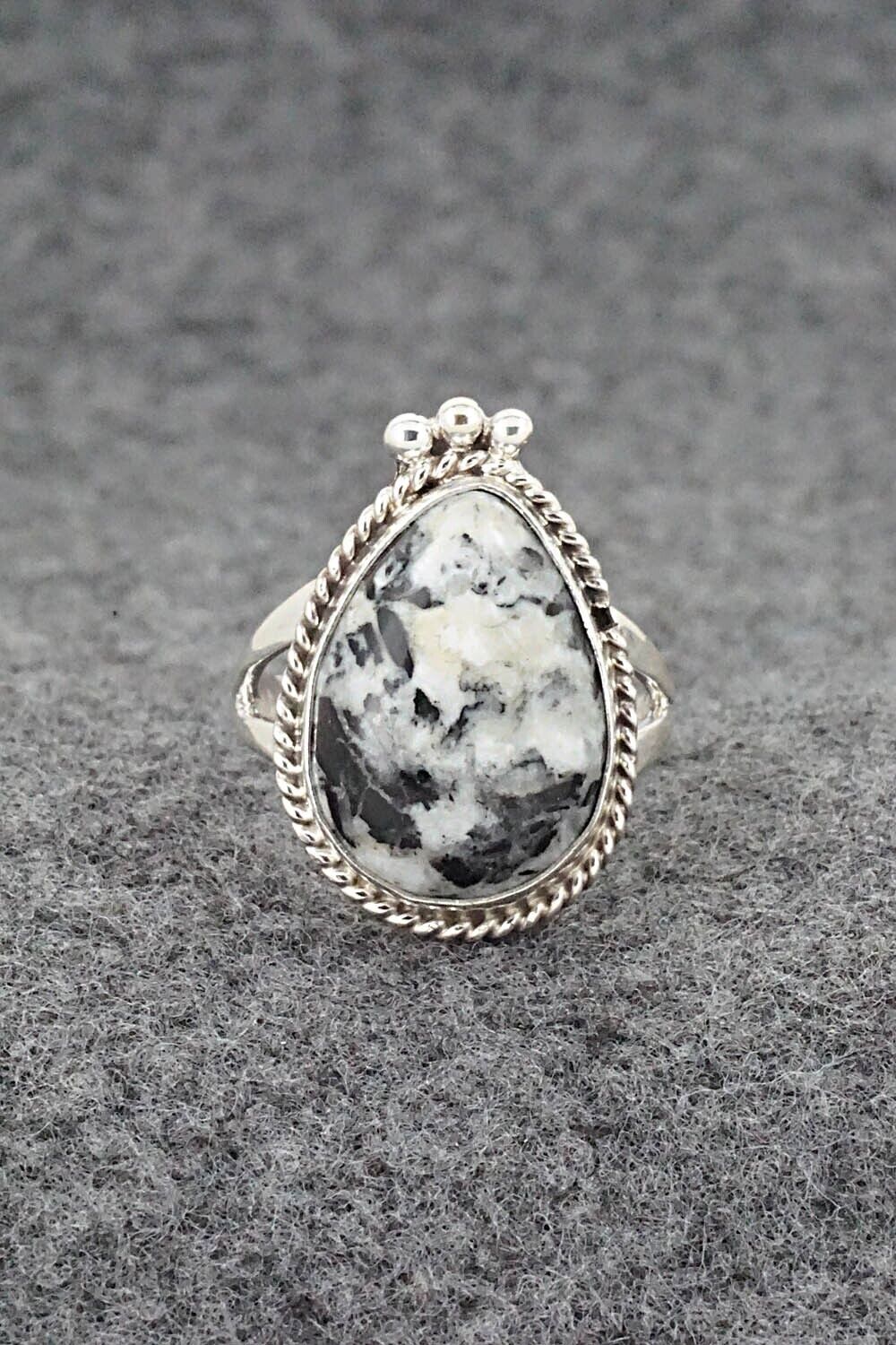 White Buffalo & Sterling Silver Ring - Benjamin Martinez - Size 6.75