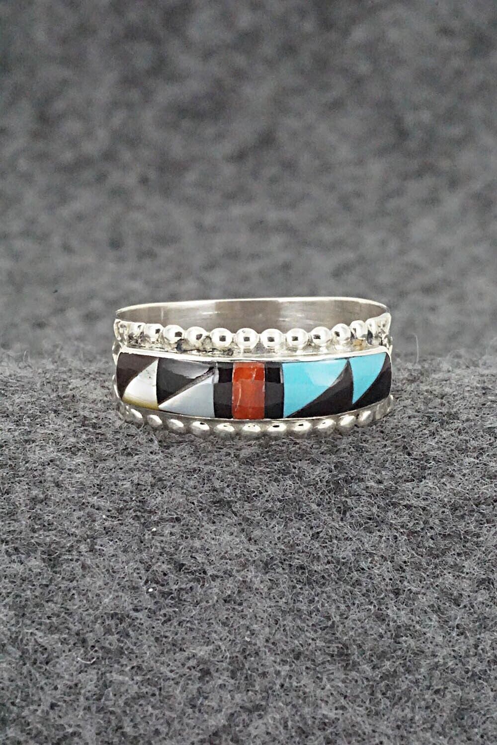 Multi Stone & Sterling Silver Ring - Rebecca Sheyka - Size 11.25