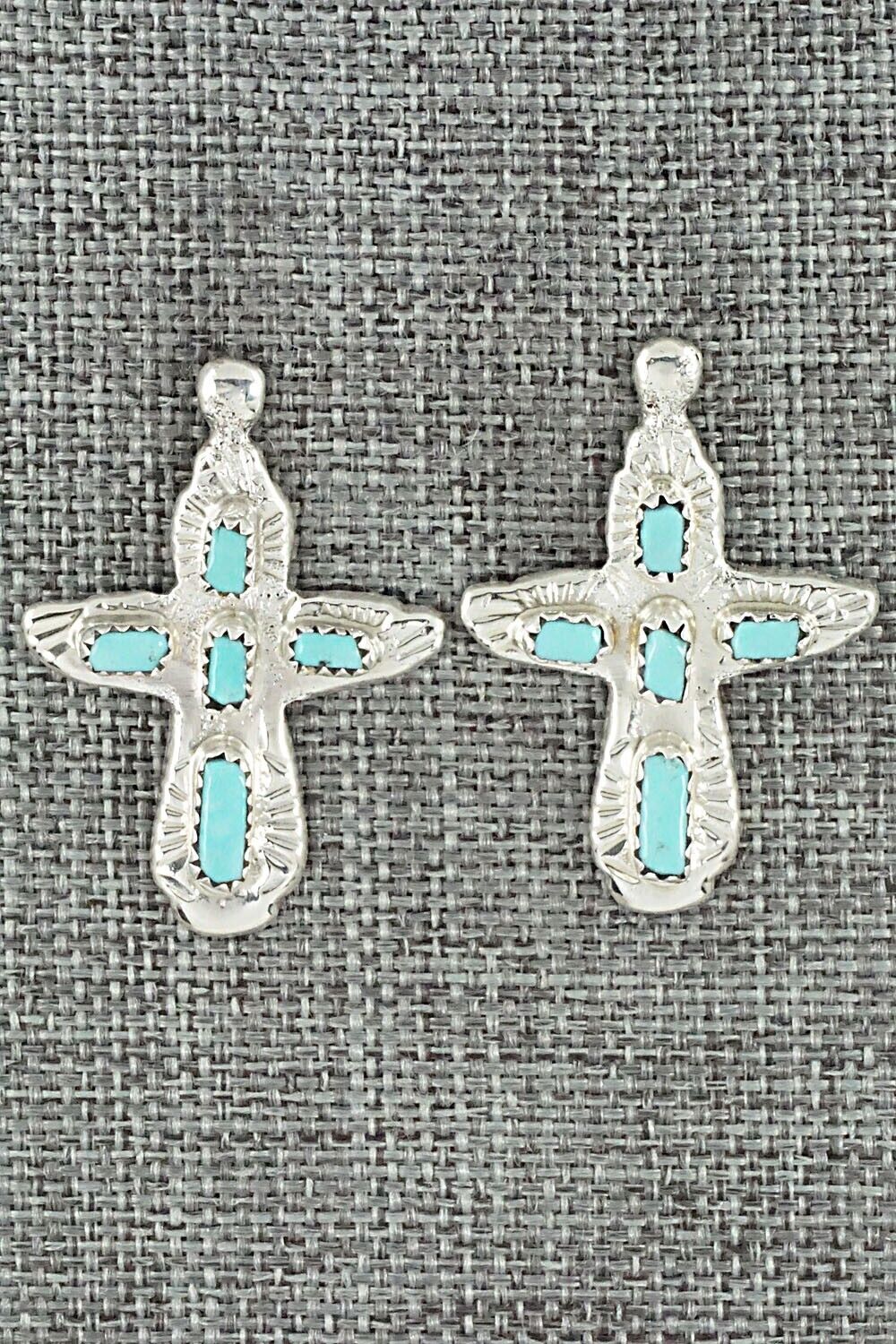 Turquoise & Sterling Silver Earrings - Verona Quam