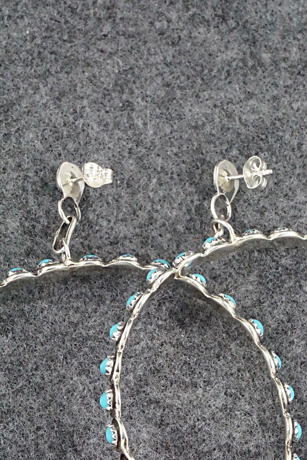 Turquoise & Sterling Silver Earrings - Florenda Lonasee