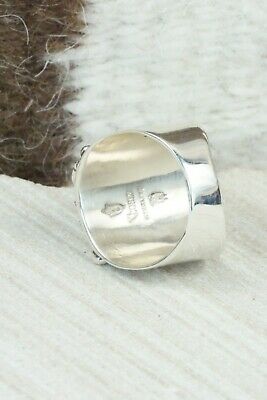 Coral & Sterling Silver Ring - Raymond Coriz - Size 9