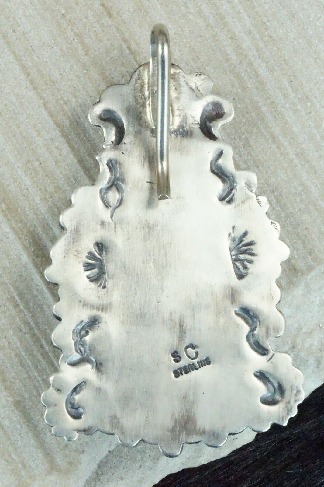 Spiny Oyster, Turquoise & Sterling Silver Pendant - Shawn Cayatineto