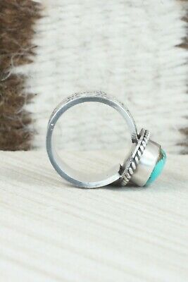 Turquoise and Sterling Silver Ring - Michael Calladitto - Size 6.75