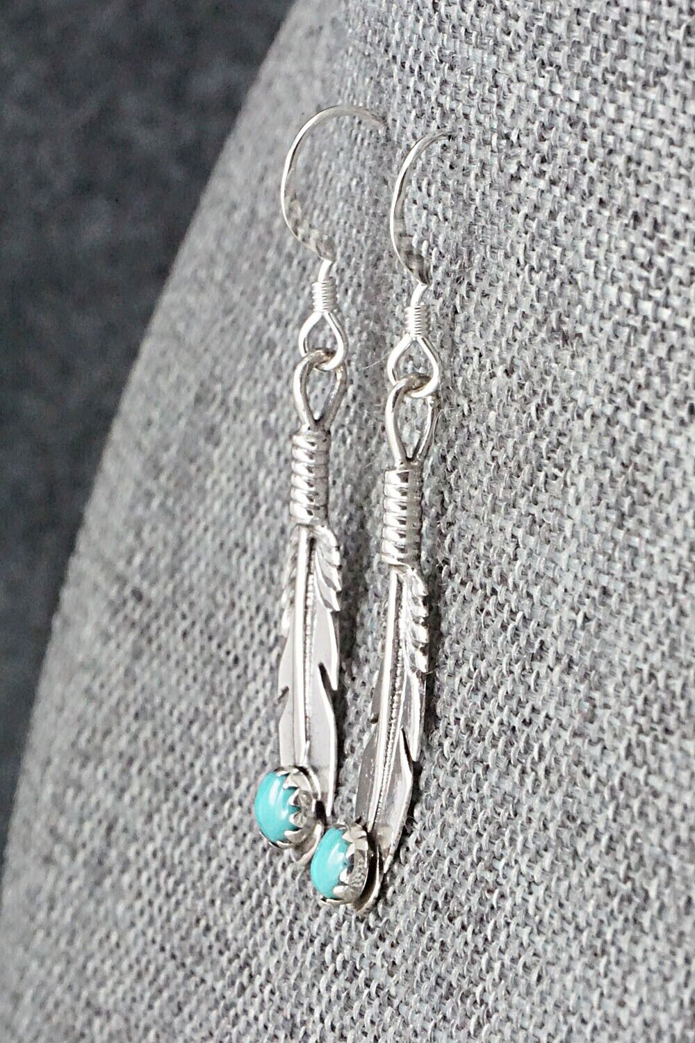 Turquoise and Sterling Silver Earrings - Louise Joe