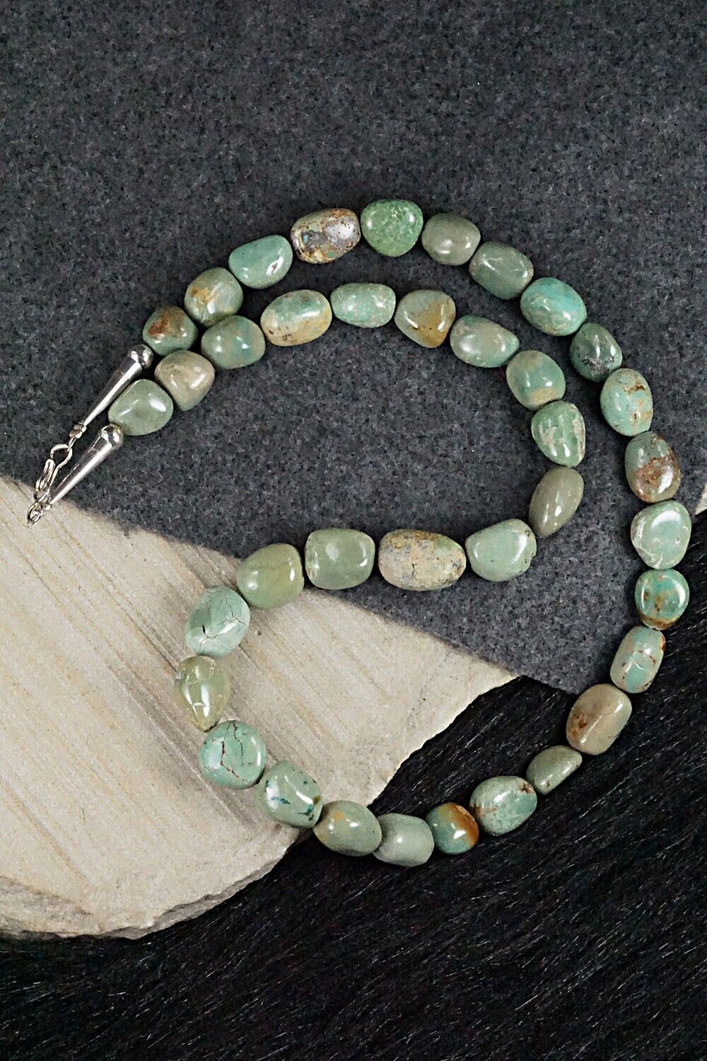 Turquoise and Sterling Silver Necklace - Louise Joe