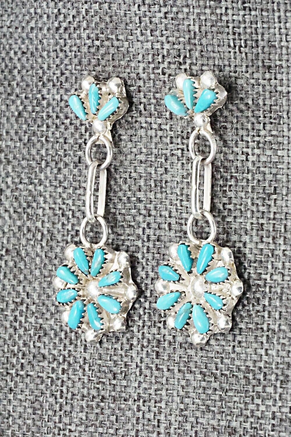 Turquoise & Sterling Silver Earrings - David Leekity
