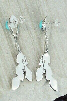 Turquoise & Sterling Silver Earrings - Annie Spencer - High Lonesome Trading