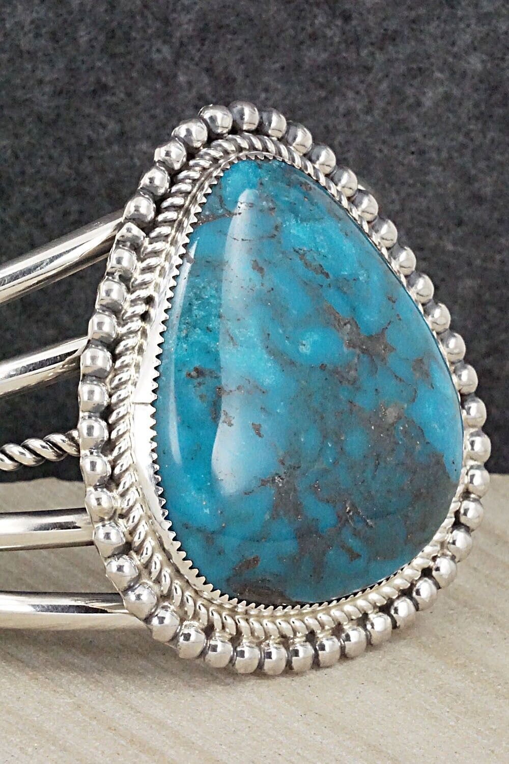 Turquoise & Sterling Silver Bracelet - Leslie Nez