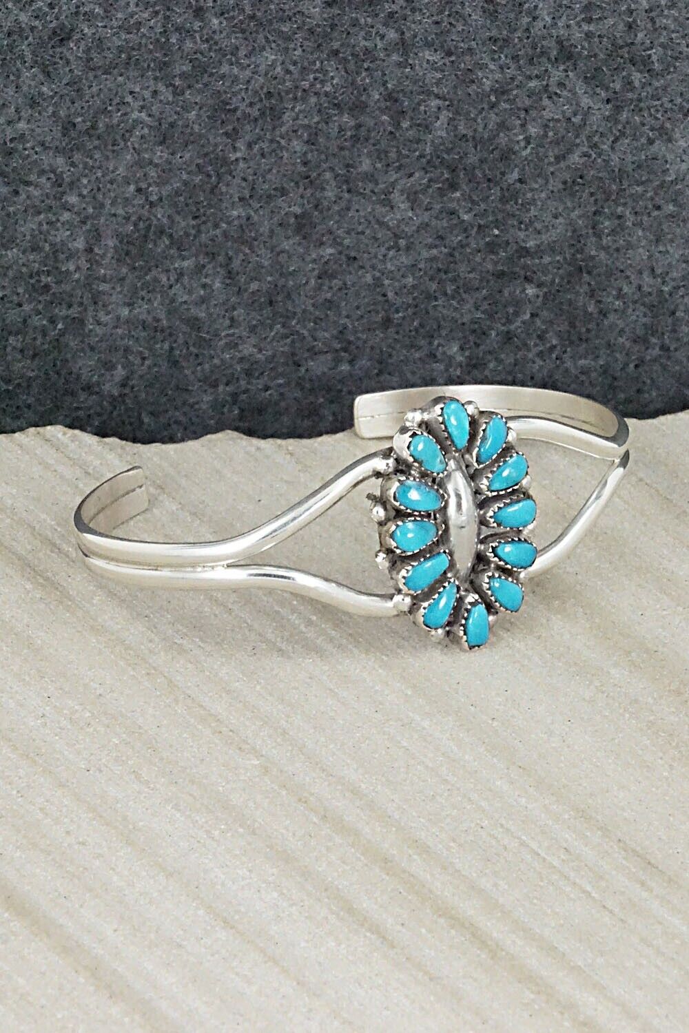 Turquoise & Sterling Silver Bracelet - MaryAnn Chavez