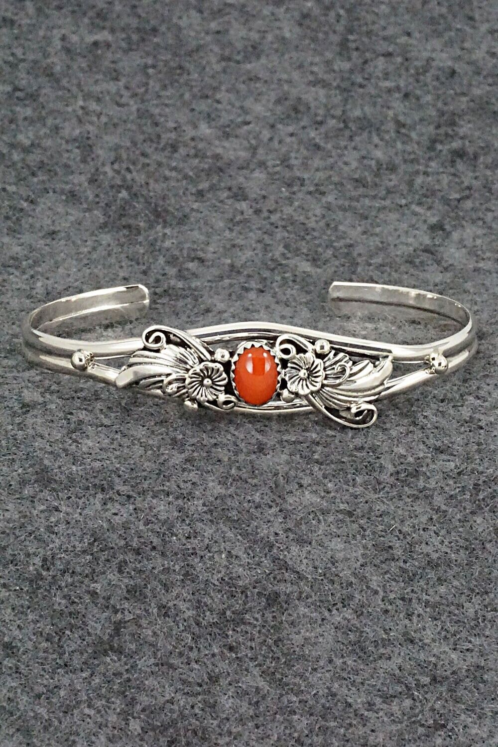 Coral & Sterling Silver Bracelet - Sadie Jim