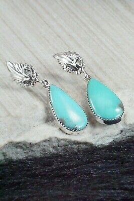 Turquoise & Sterling Silver Earrings - Annie Spencer - High Lonesome Trading