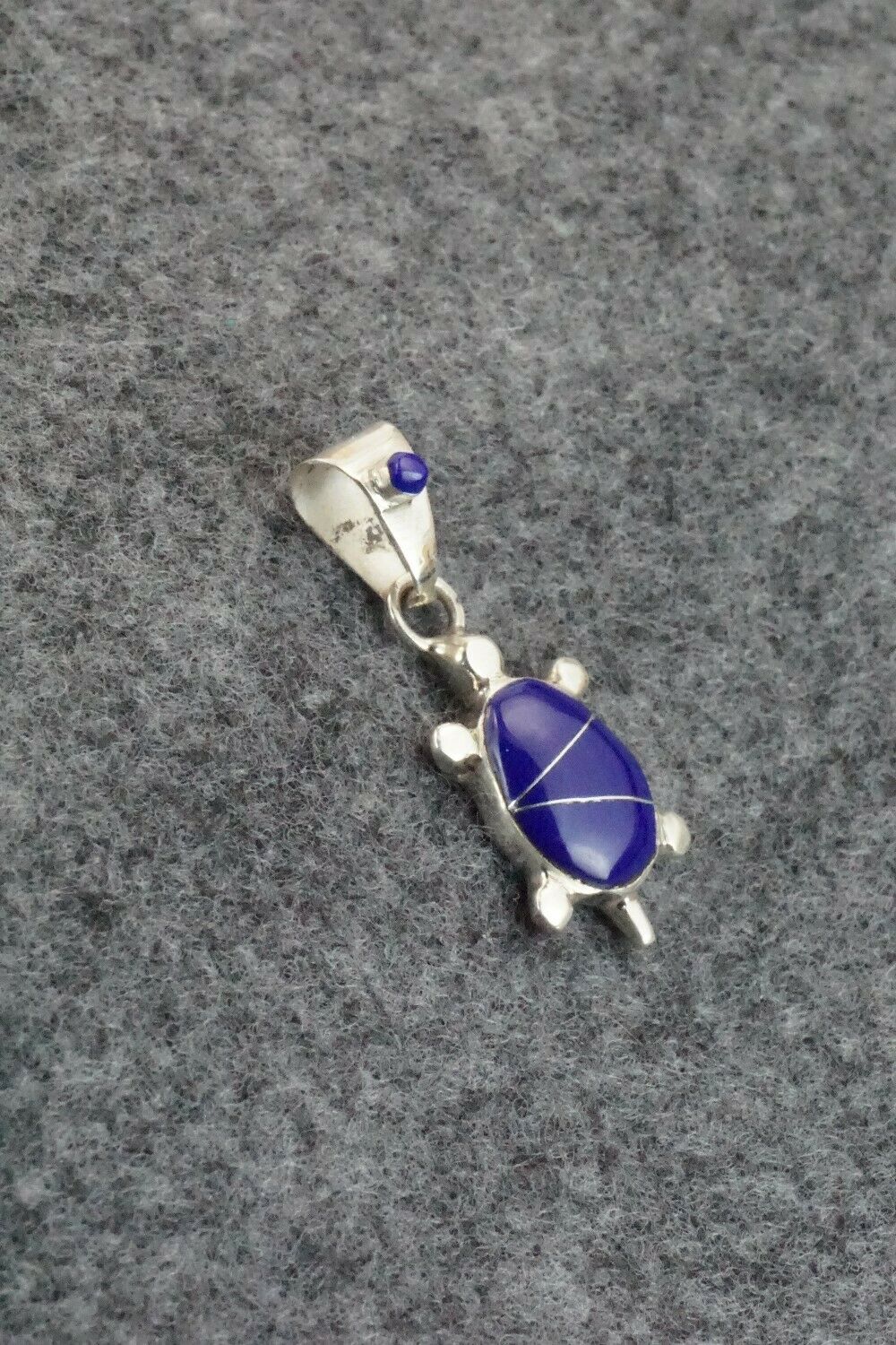 Lapis & Sterling Silver Inlay Pendant - Bryan Sandoval