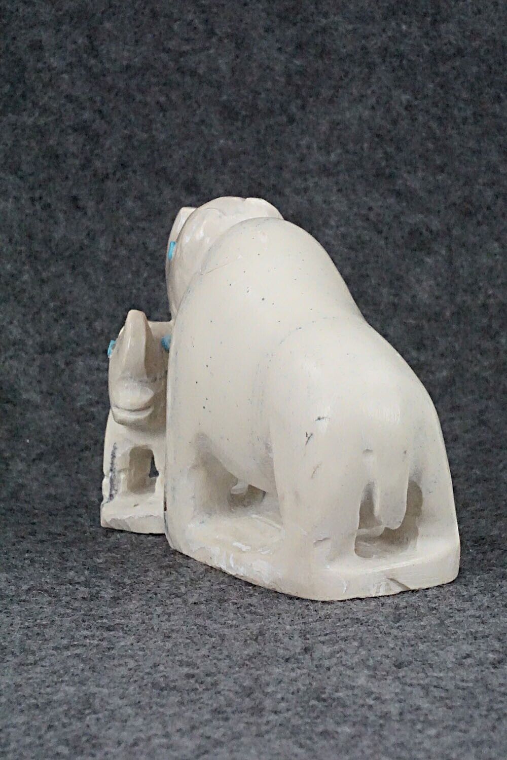 Rhino Zuni Fetish Carving - Carlton Kaamasee