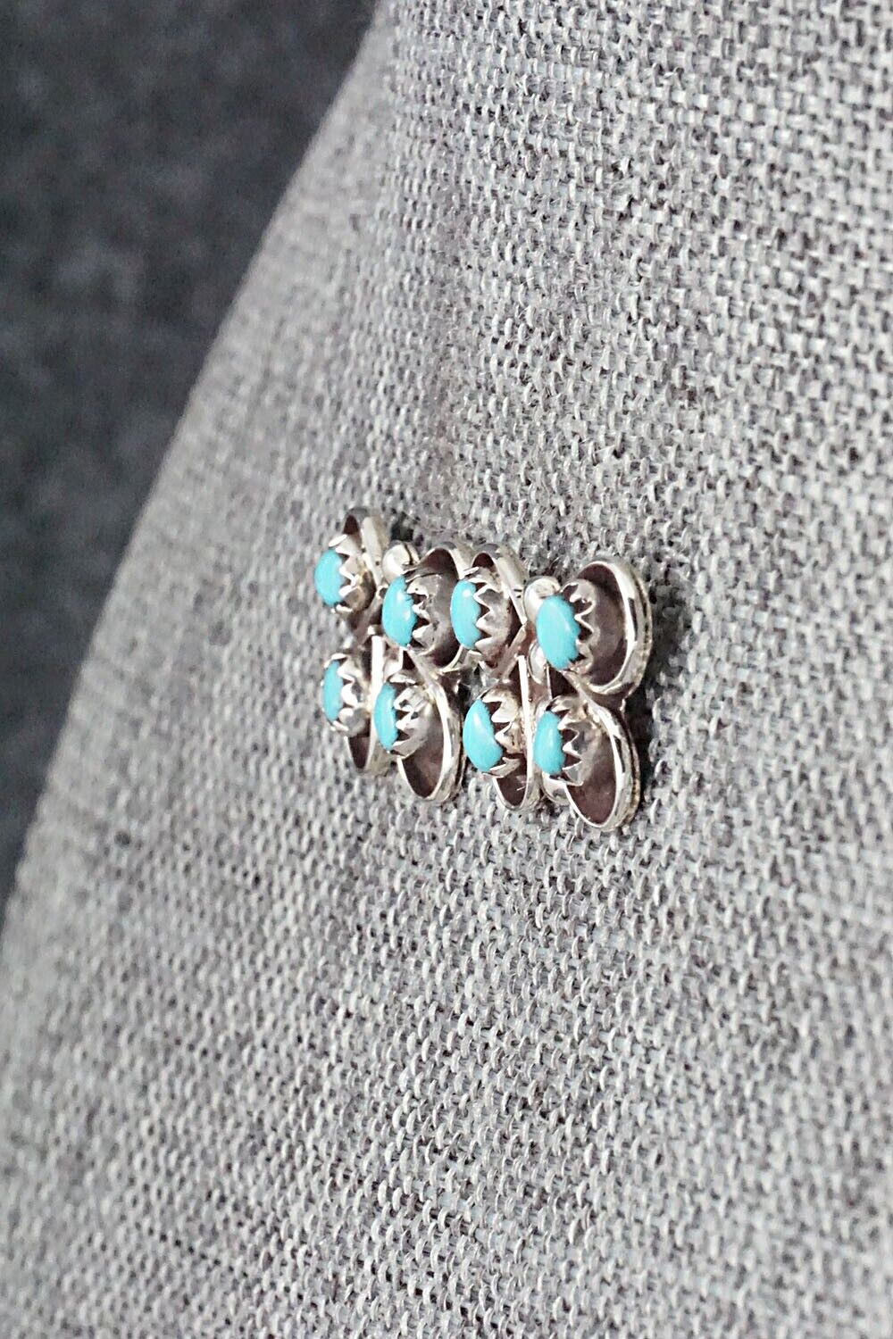 Turquoise & Sterling Silver Earrings - Gloria Lonasee
