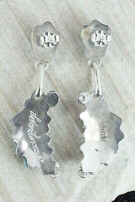 Turquoise & Sterling Silver Earrings - Levon Loncassion - High Lonesome Trading