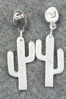 Turquoise & Sterling Silver Earrings - Delbert Gordon