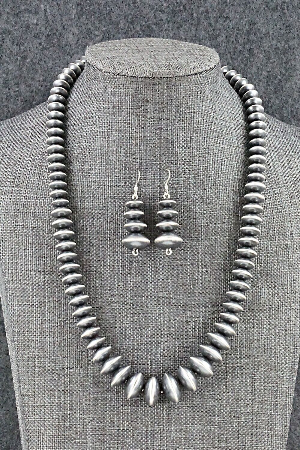 Navajo Pearl Sterling Silver Necklace Set - Preston Haley