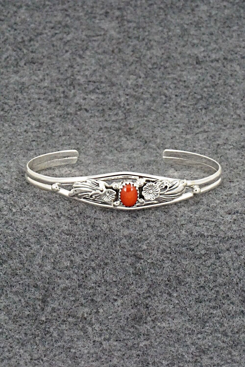 Coral & Sterling Silver Bracelet - Judy Largo