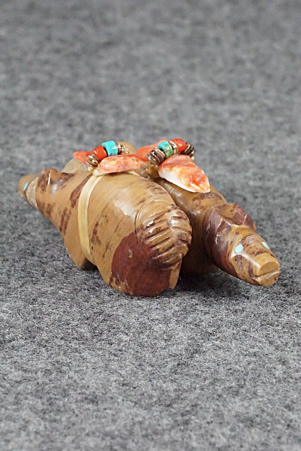 Bear & Wolf Zuni Fetish Carving - Peter Gasper