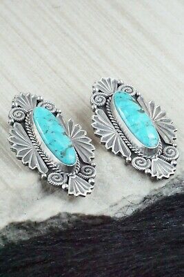 Turquoise & Sterling Silver Earrings - Michael Calladitto