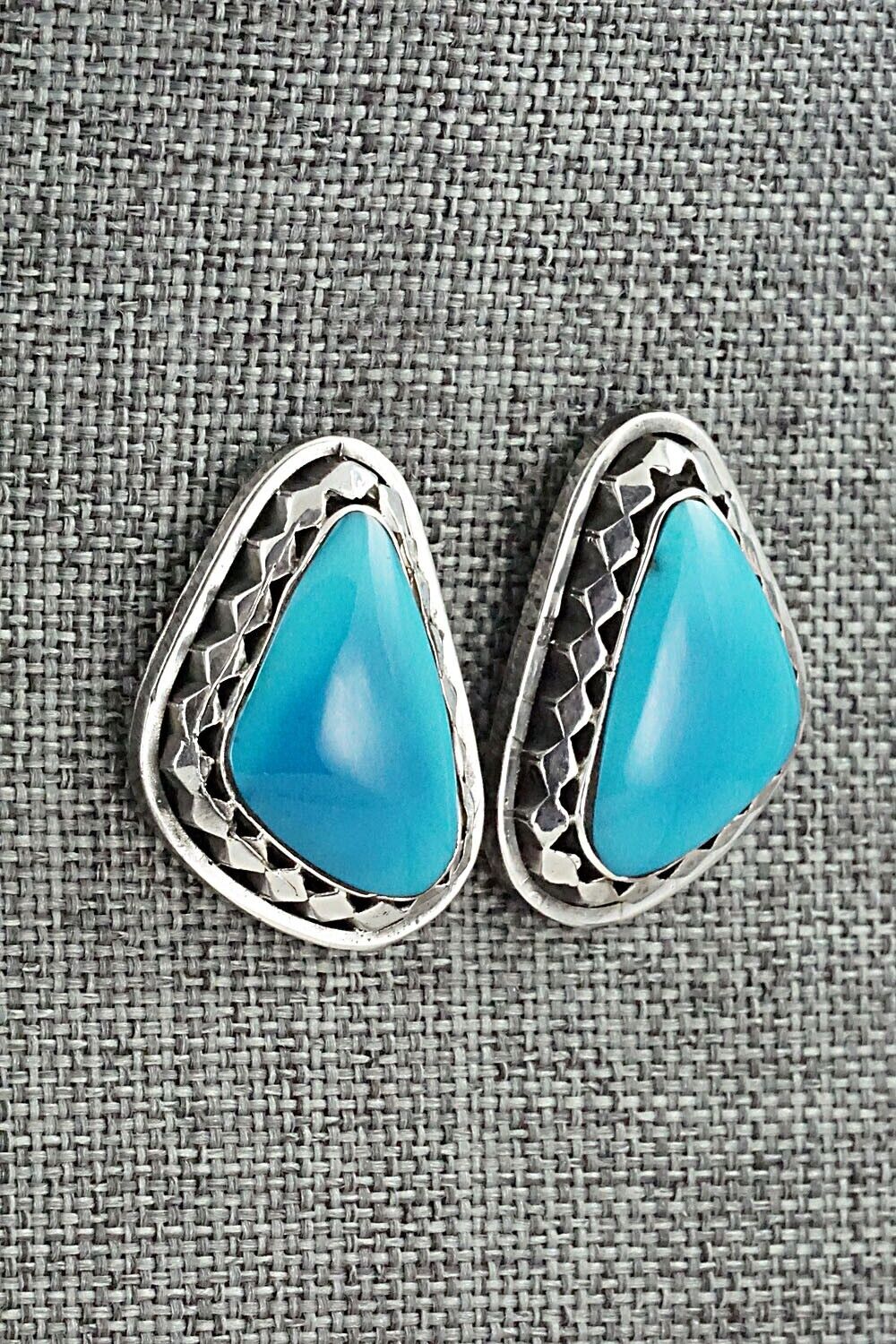 Turquoise and Sterling Silver Earrings - Sharon McCarthy