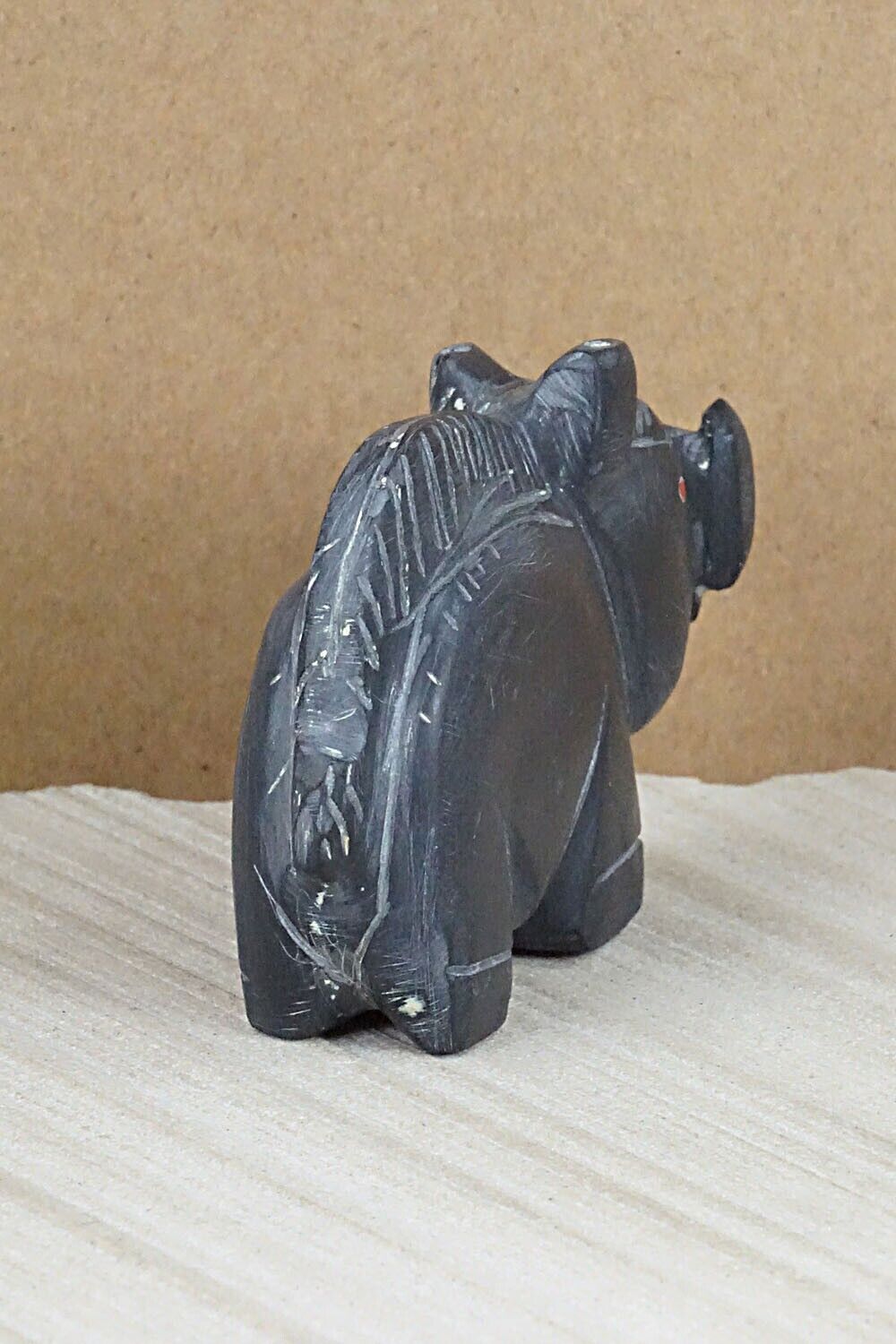 Razorback Hog Zuni Fetish Carving - Louise Ponchuella