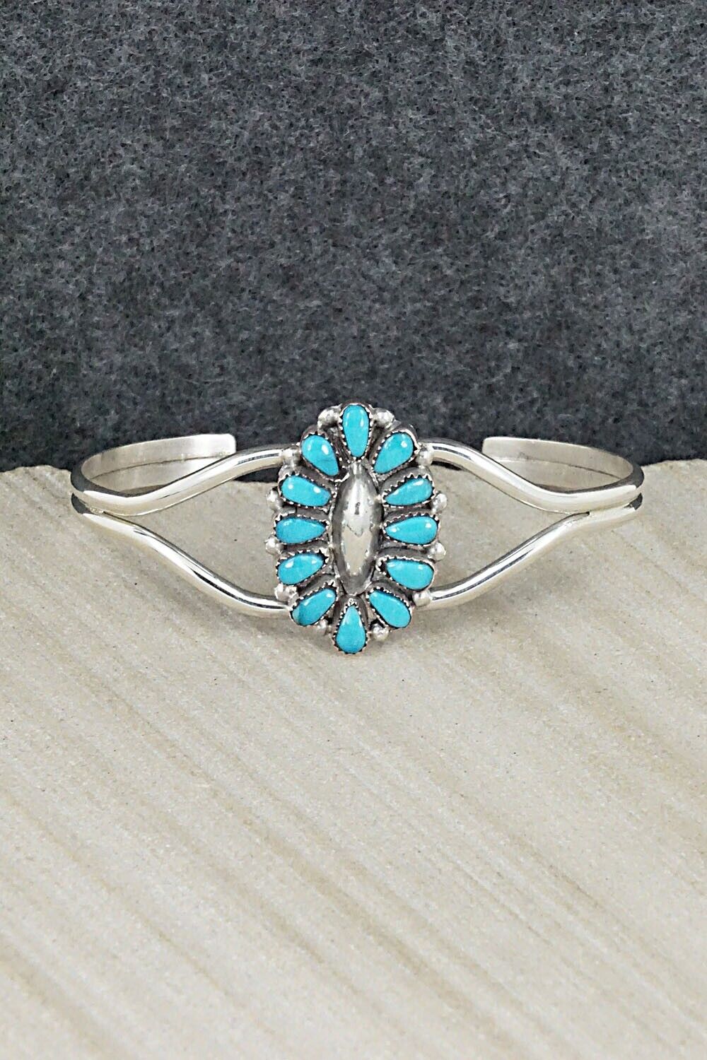 Turquoise & Sterling Silver Bracelet - MaryAnn Chavez
