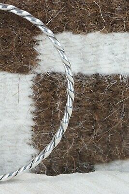 Navajo Sterling Silver Bangle - Elaine Tahe
