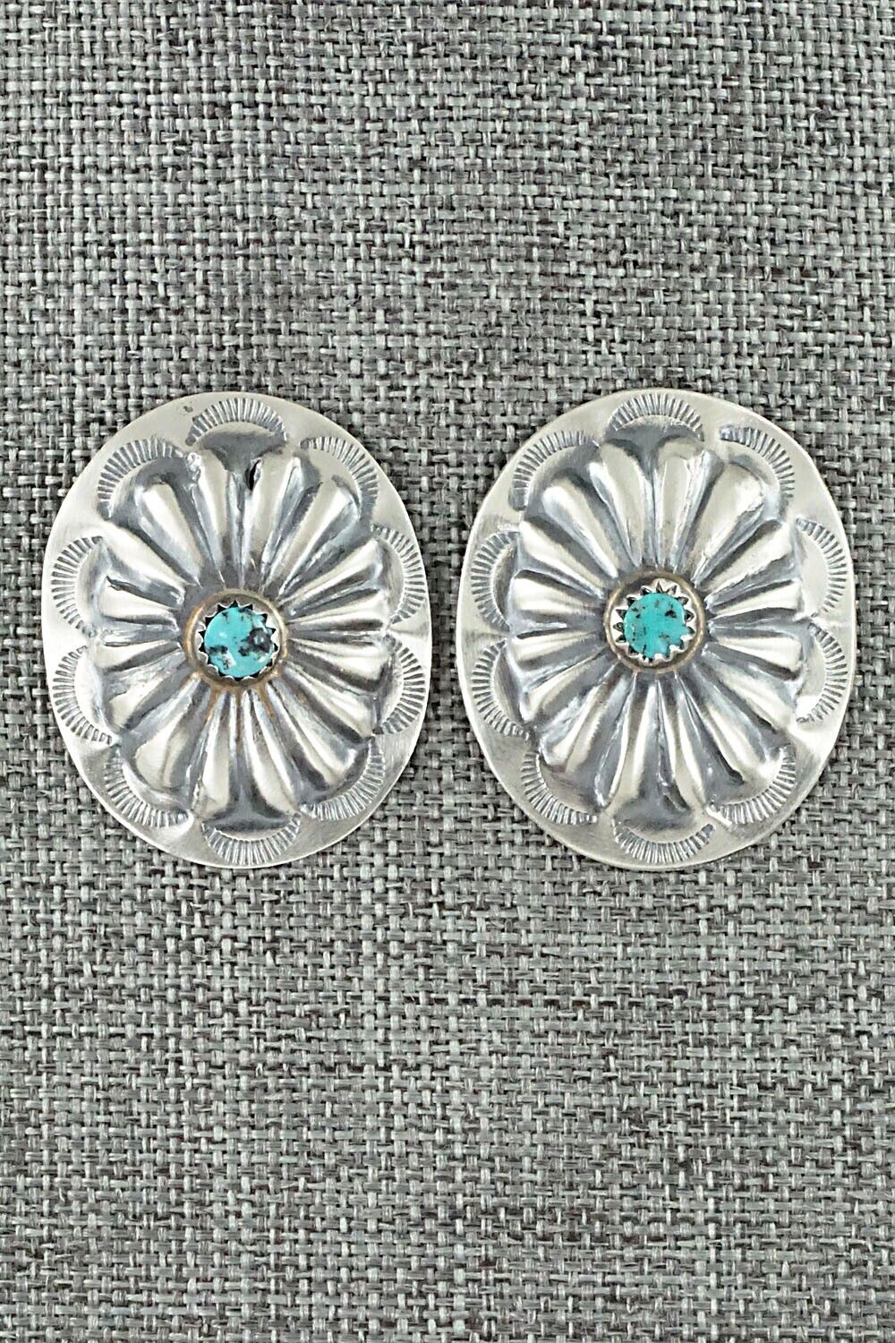 Turquoise & Sterling Silver Earrings - Joan Begay