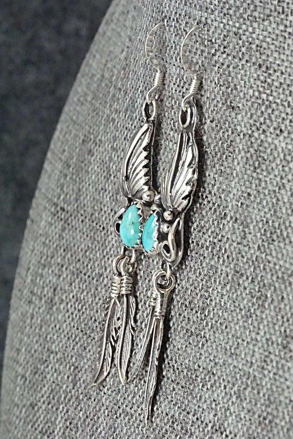 Turquoise & Sterling Silver Earrings - Etta Larry