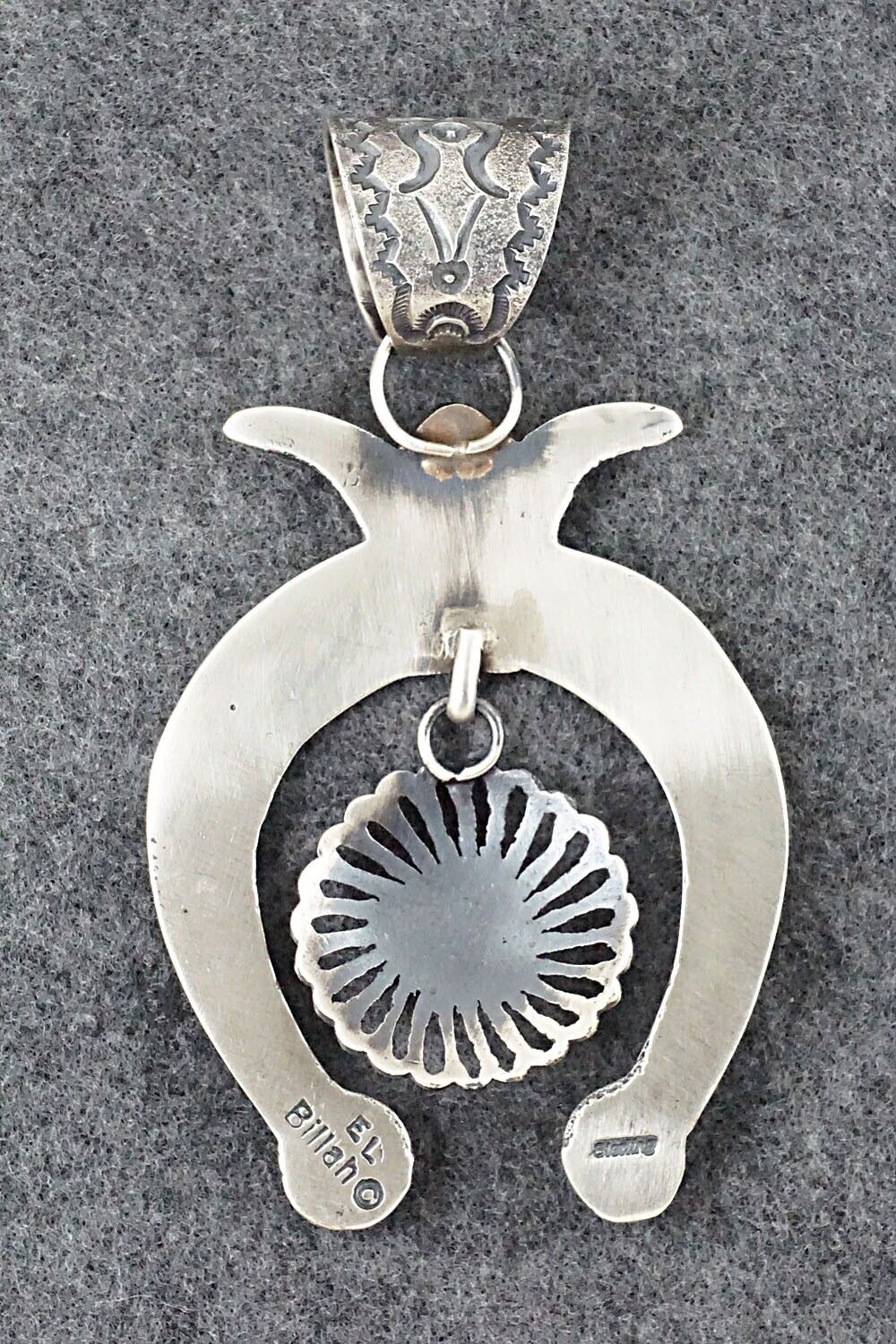 Turquoise and Sterling Silver Naja Pendant - Eva Cayatineto
